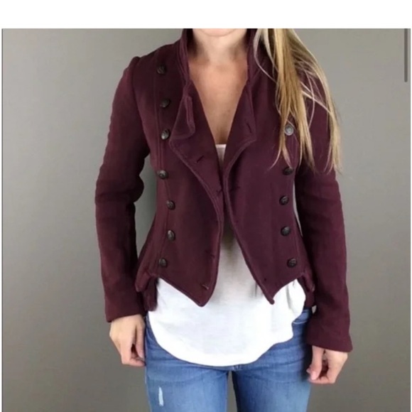 Free People Jackets & Blazers - Free People Red Blazer Cropped Suit Jacket